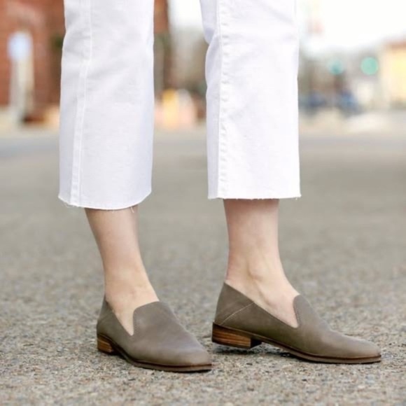 Lucky Brand Shoes - Lucky Brand Size 7 Cahill Flats Shoes Gray Leather Loafers Step Down Mules Boho